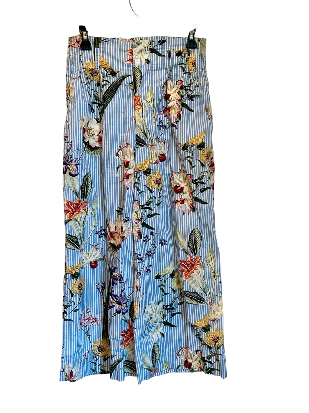 POETRY Cotton Crop Wide Leg Floral Print Pants